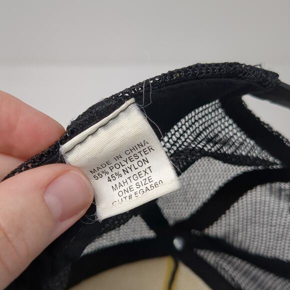 Billabong Snapback Trucker Hat Black One Size Adjustable Breathable Mesh Back - Picture 9 of 9